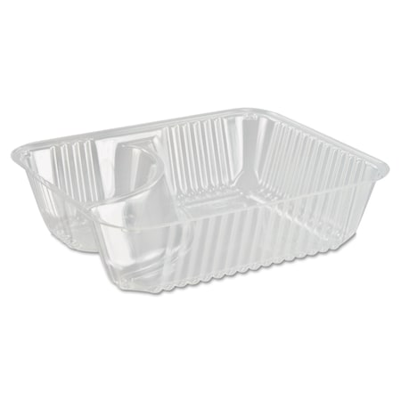 Dart ClearPac Small Nacho Tray, 2-Compartments, Clear, PK500 C56NT2